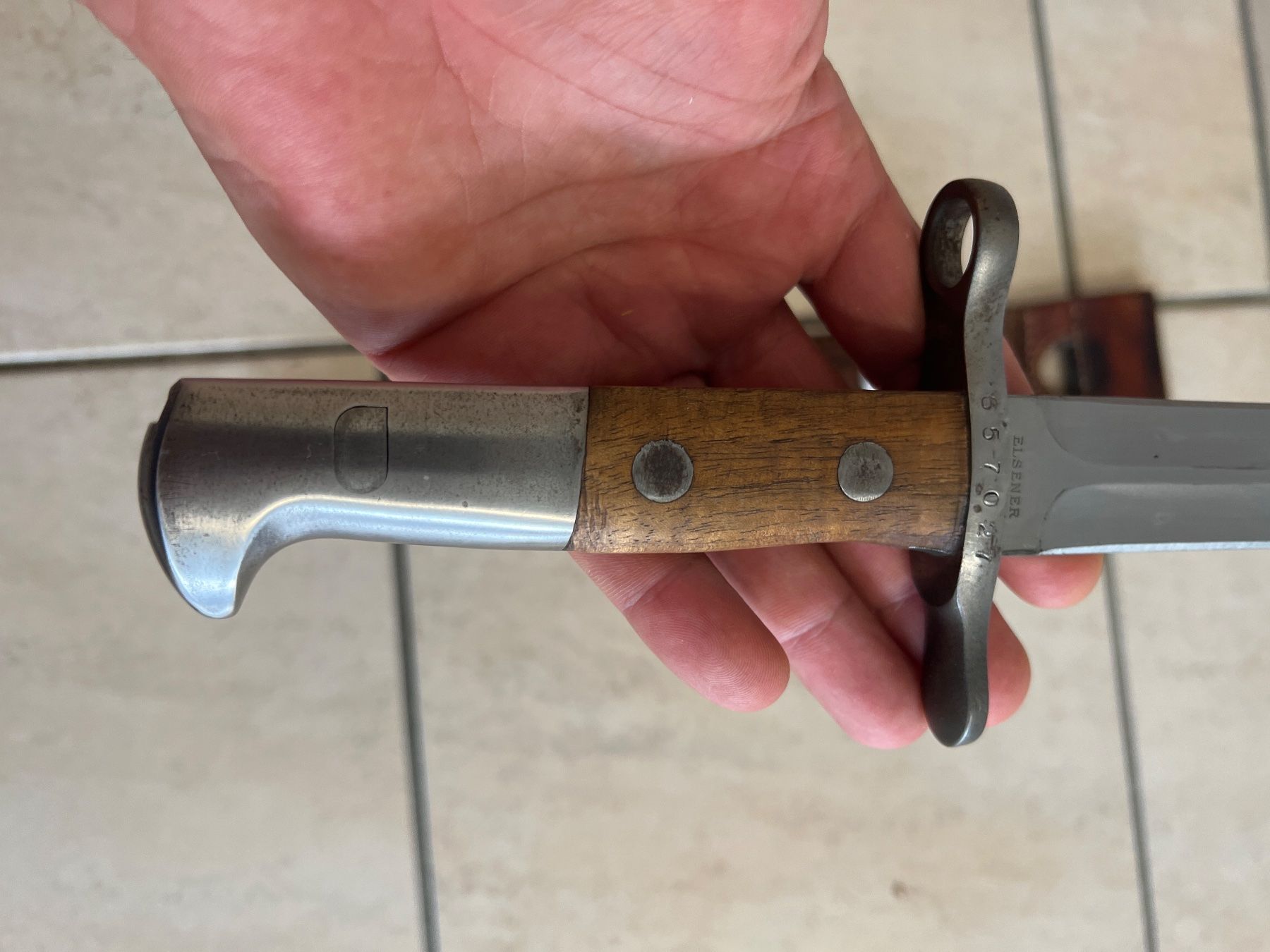 Schweizer Armee Ausrüstung & Ersatzteile: Bajonett mod.1918 – Gebraucht aus Ollon VD von  4