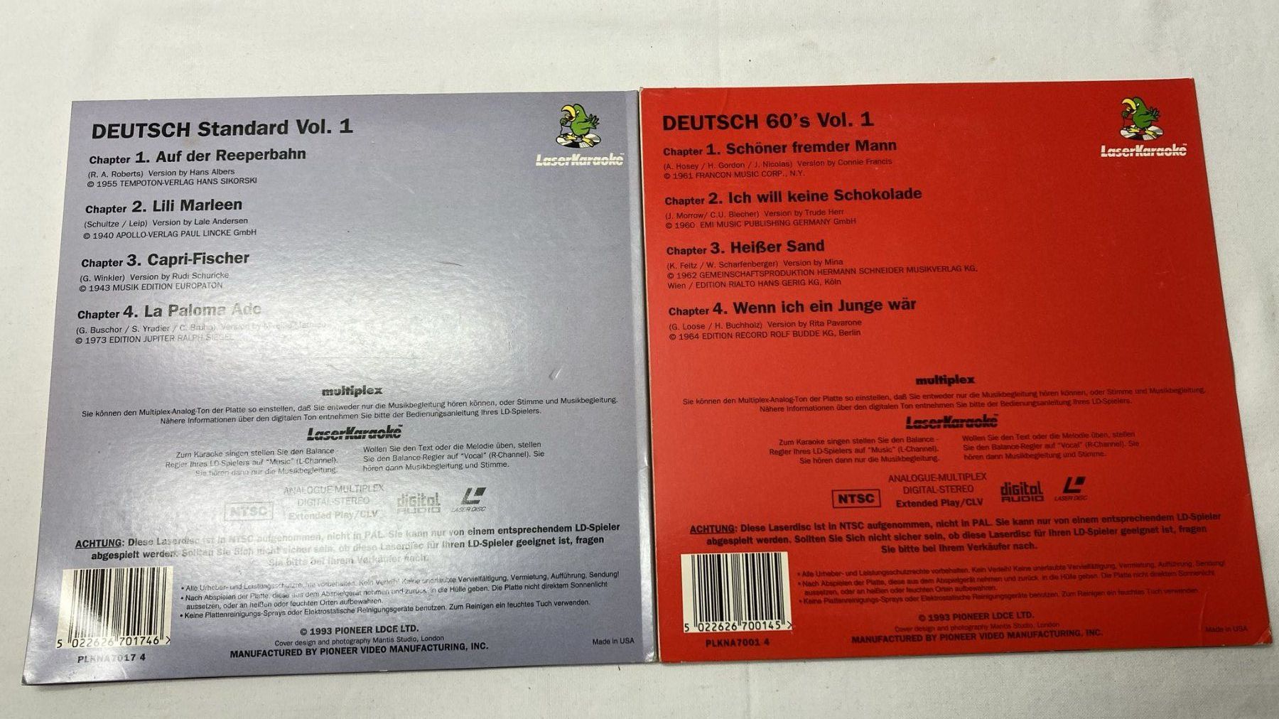Tutti i DVDs: 2 Laser Karaoke Disc – Usato da Dietikon venduto da Rima57 1