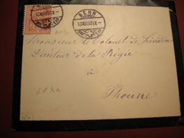 13.XII.82., SBK 61Aa, 10 Rp. ZIFFERMARKE VON BERN NACH TOUNE