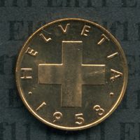 CHF___0.01 1958 stgl * Nigelnagelneu! 1 Rappen