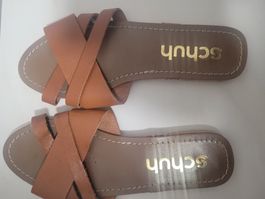 Schuh Ledersandale, hellbraun, Grösse 37, Sommer Sale!