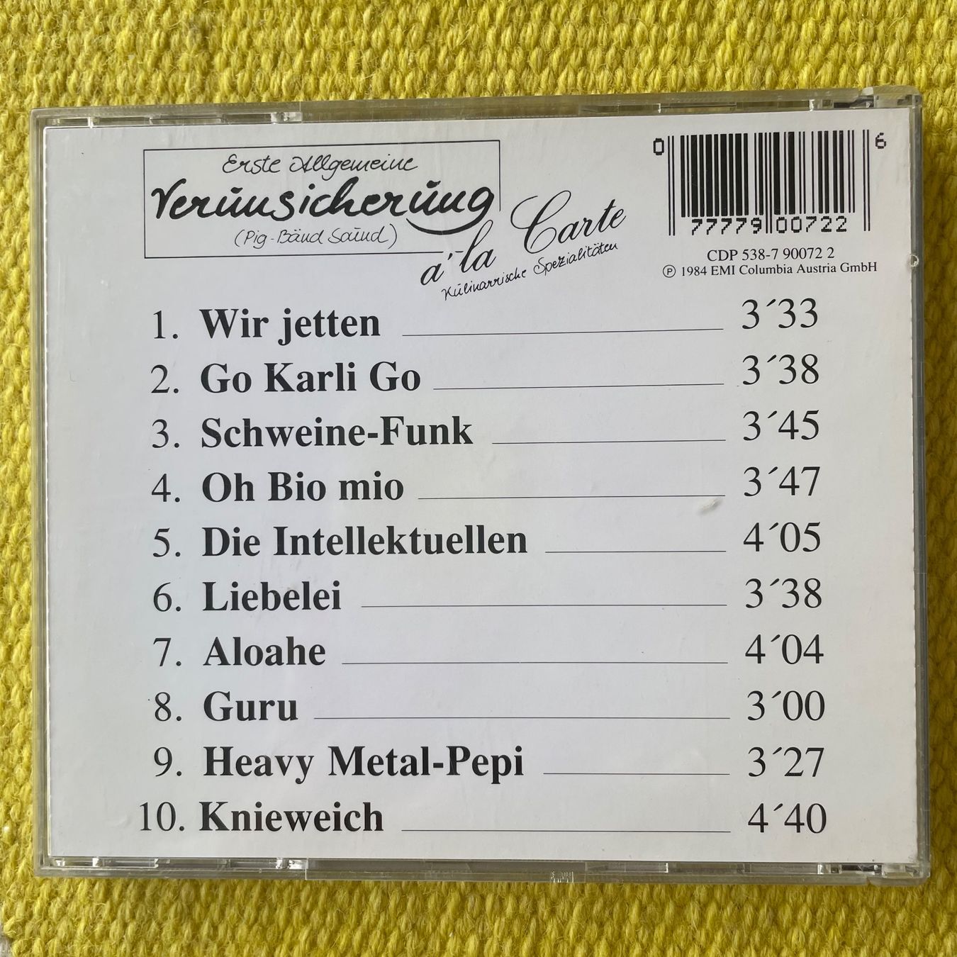 CD: ERSTE ALLGEMEINE VERUNSICHERUN EAV-A LA CARTE – Usato da Rorschacherberg venduto da CD-Roli 1
