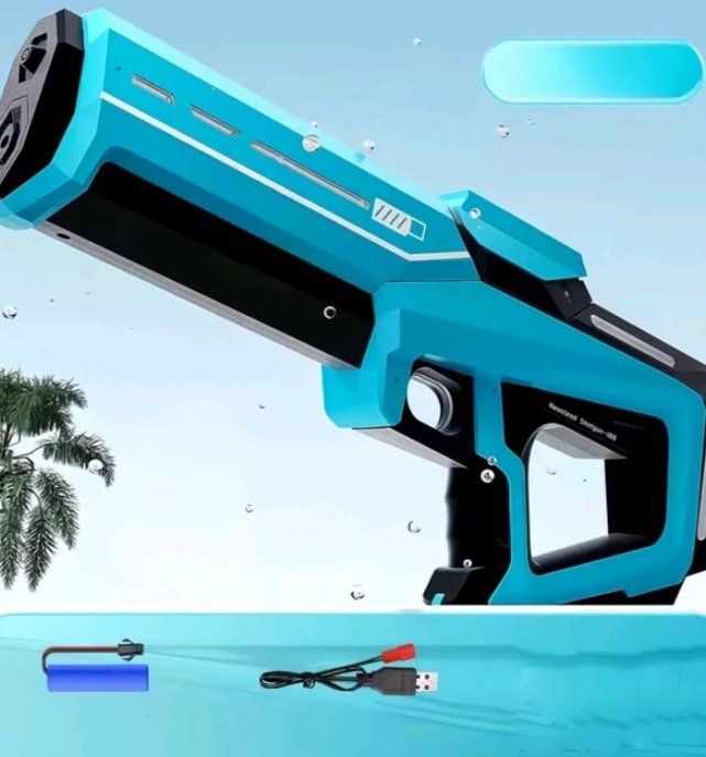alldoro 60126 Pistolet à Eau Gonflable Requin - en Plastique coloré - 70 x 38 cm, réservoir de 250 ML, avec Pompe
