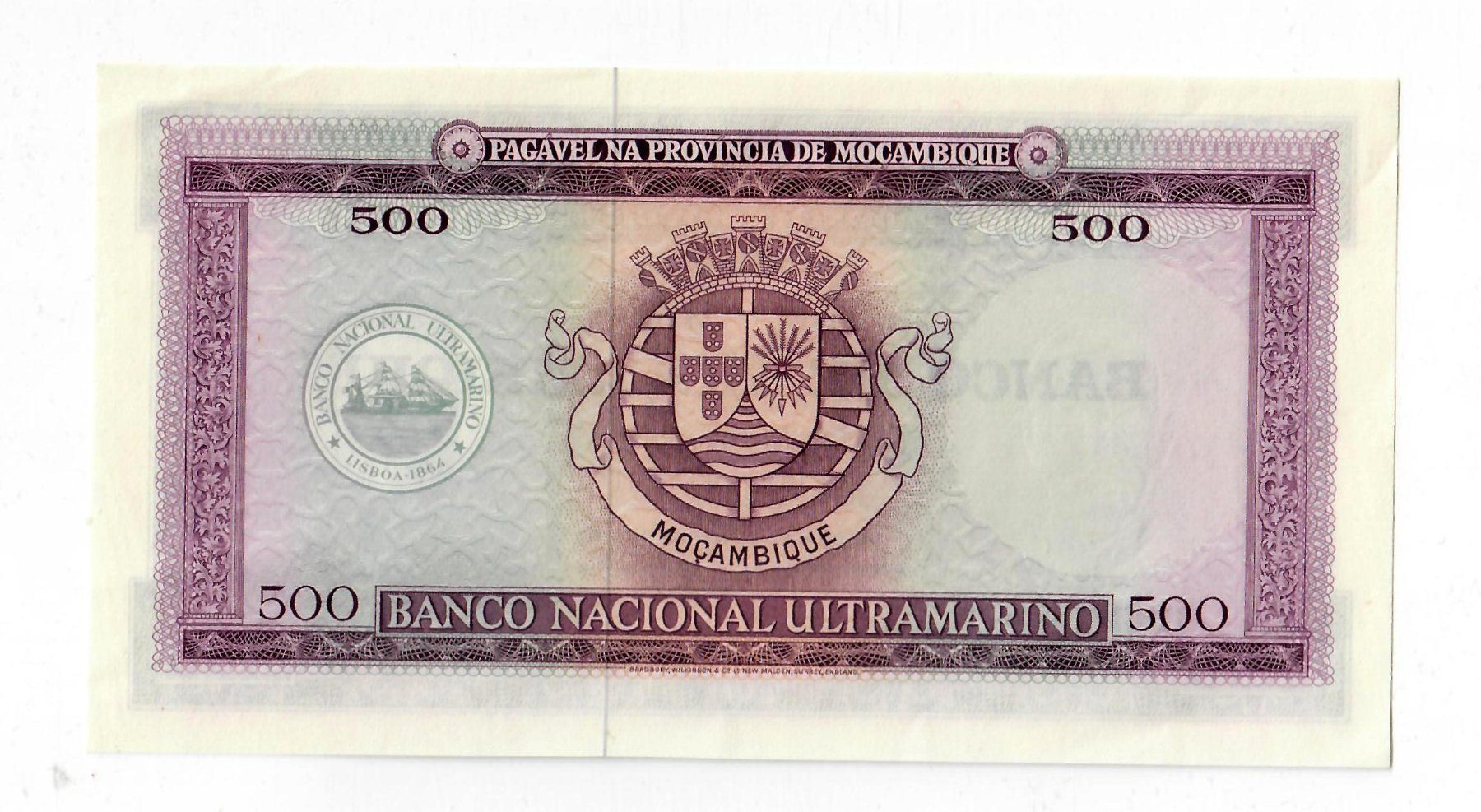 Banconote: Banknote Mosambik, 500 Escudos, 1967 – Usato da Landquart venduto da balboajimmy 1