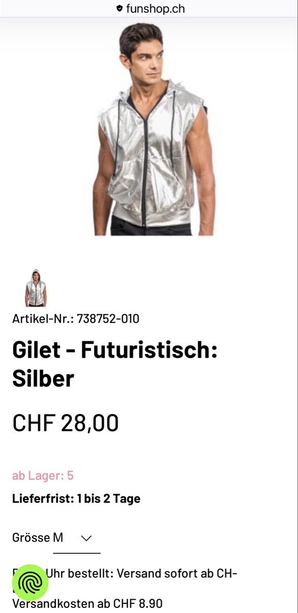 Gilet & Giacche: Gilet Weste Gr. M silberfarben  – Nuovo (secondo la descrizione) da Ebmatingen venduto da Reva-Sue 4