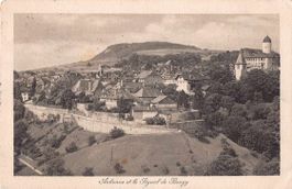 Schöne alte Postkarte AUBONNE 1914