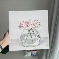 Leinwandbild Blumen Motiv 30x30cm