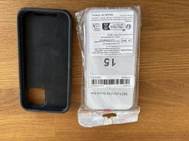 Schutzhülle mit Ring für iPhone 15 klar neu und blau gebrauc