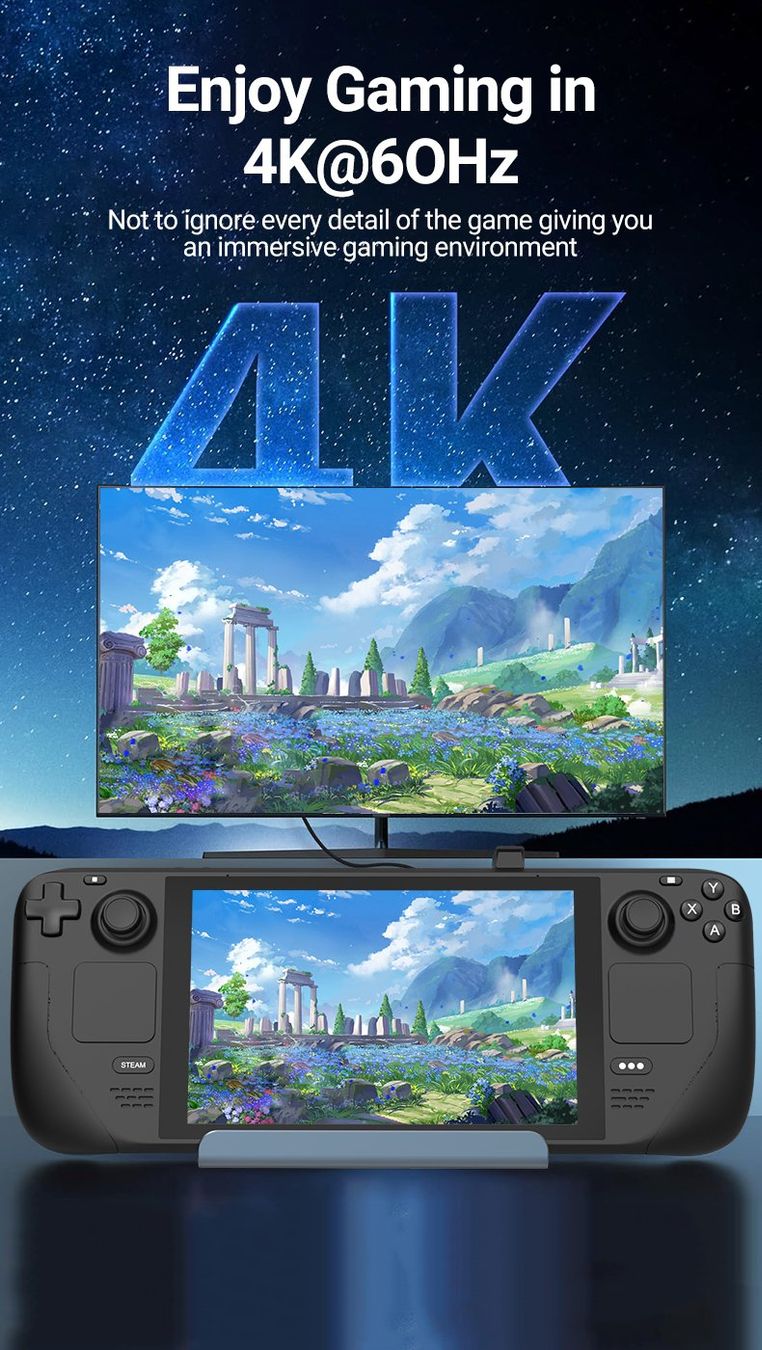 Docking station: Docking Station 4k@60fps - Steam Deck,ROG ally, Legion Go – Usato da Glattbrugg venduto da har_jgc7 3