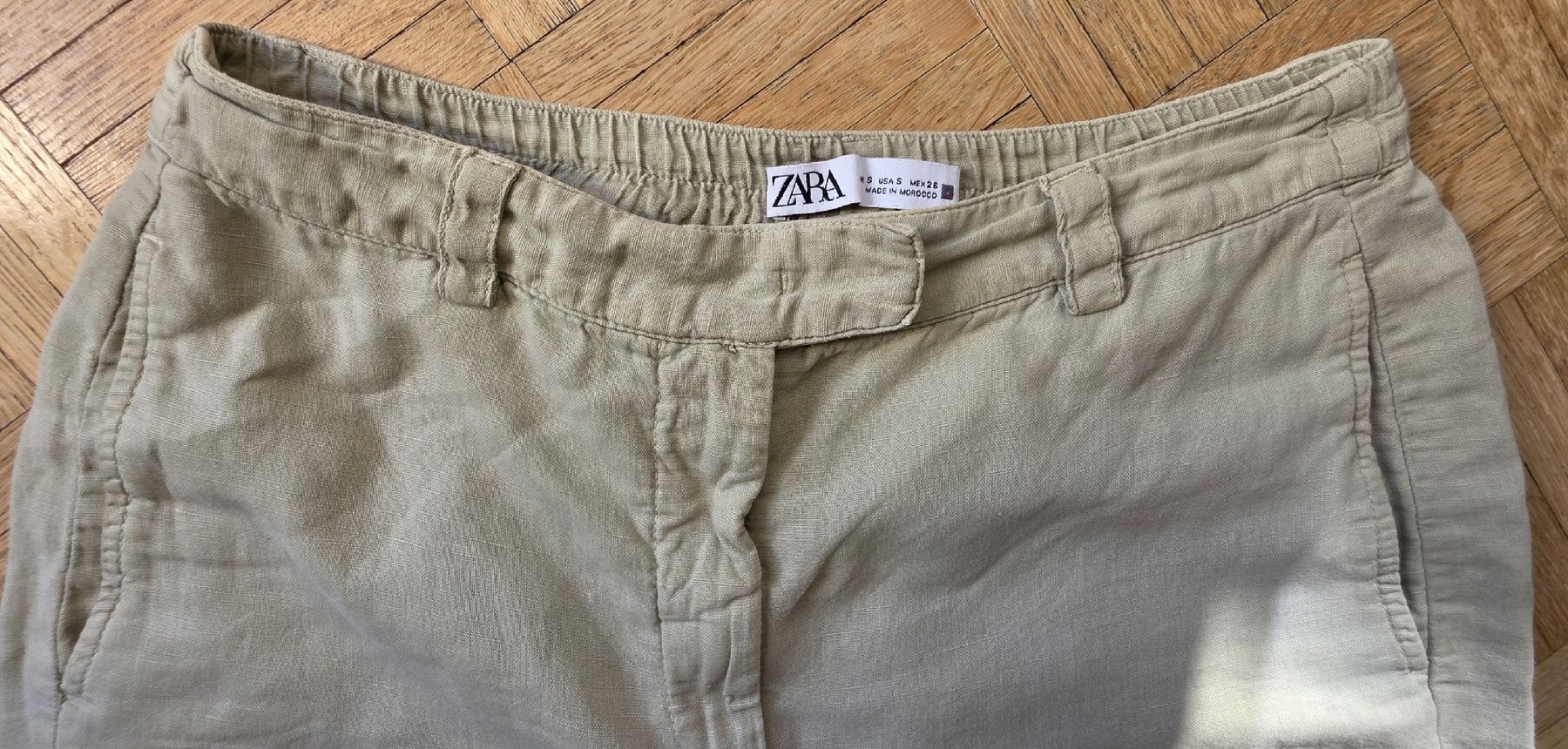 Zara Pantalons: Pantalon en lin vert clair Zara S – D'occasion à Yverdon-les-Bains par van_dq65 2
