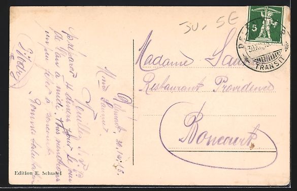 Cartes postales: AK Delémont, Panorama, 1915 – D'occasion à Berlin par bartko-reher 1
