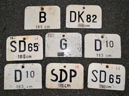 8 METALL SCHILDER fabrik eisenbahn? 500 gramm / 1 Schild
