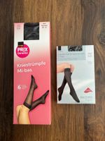 8 Paar Kniestrümpfe  schwarz  - Neu