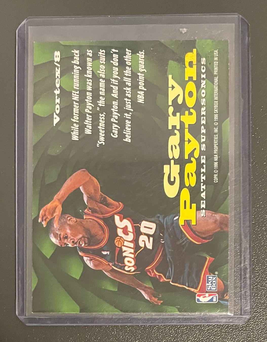 Nba Carte collezionabili: NBA Gary Payton 1996-97 Z-Force Vortex Insert Card – Nuovo (secondo la descrizione) da Muri b. Bern venduto da winningloser 1