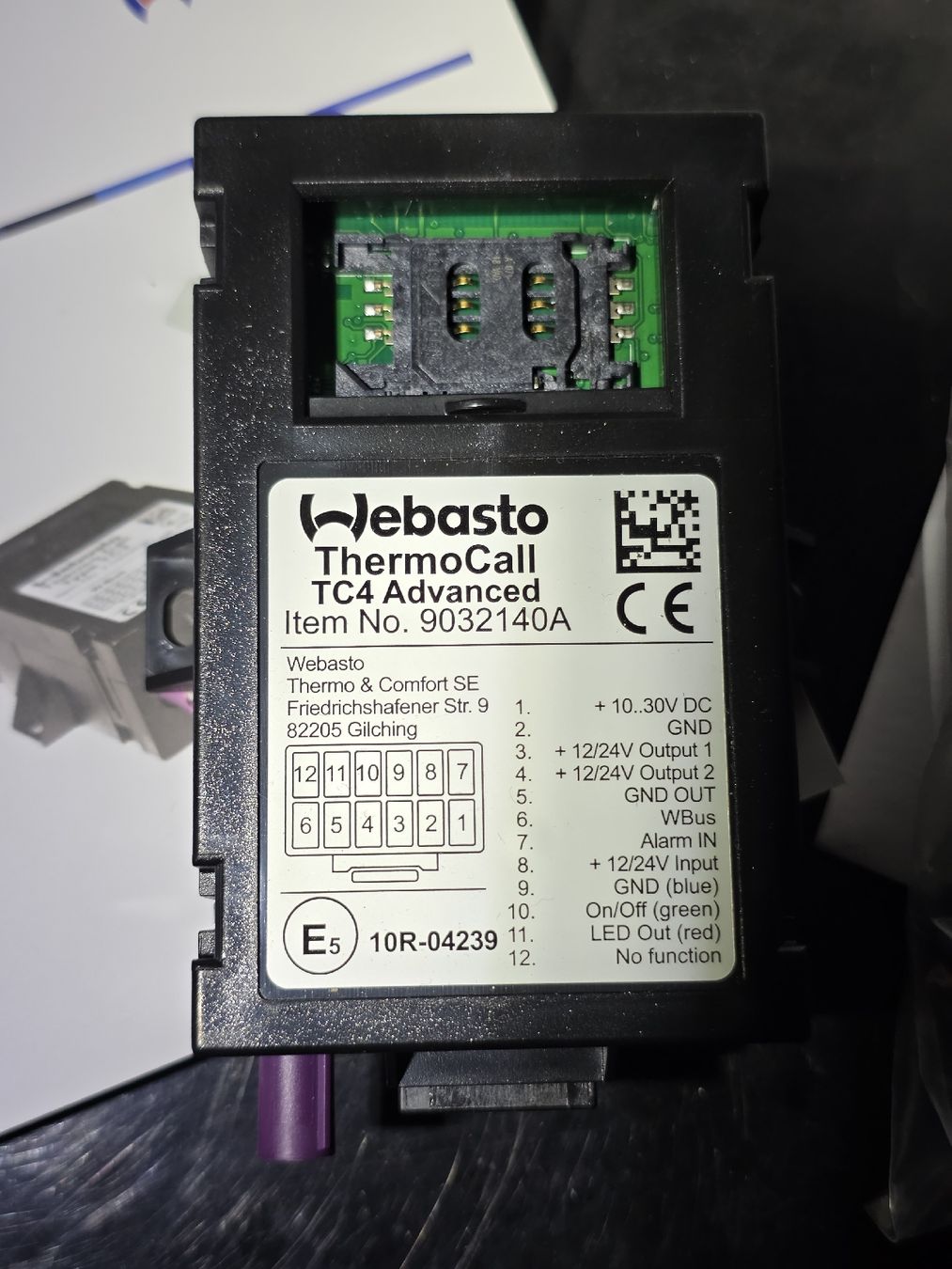 Alle Autoersatzteile: Webasto ThermoCall TC4 Advanced mit Verkabelung – Gebraucht aus Hermetschwil-Staffeln von Ro.Ton 2