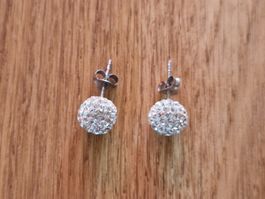 Ohrringe Fantasia von Swarovski weiss aus Silber 925