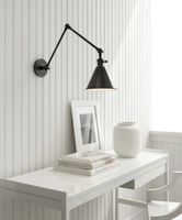 Doppel-Arm Wandlampe, Boston Functional, Bronze,