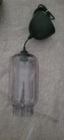 Lustre suspendu en verre transparent noir, comme neuf