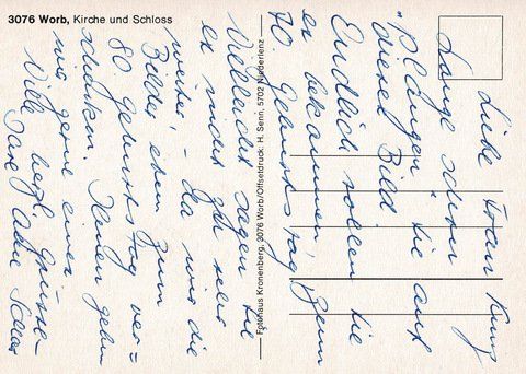 Cartoline postali: Ansichtskarte Worb, Kirche und Schloss – Usato da Ebmatingen venduto da desalli 1