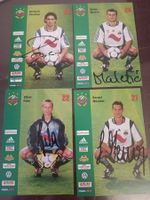 Fussball Rapid Wien 0er Jahre - 4x handsignierte Karten Set