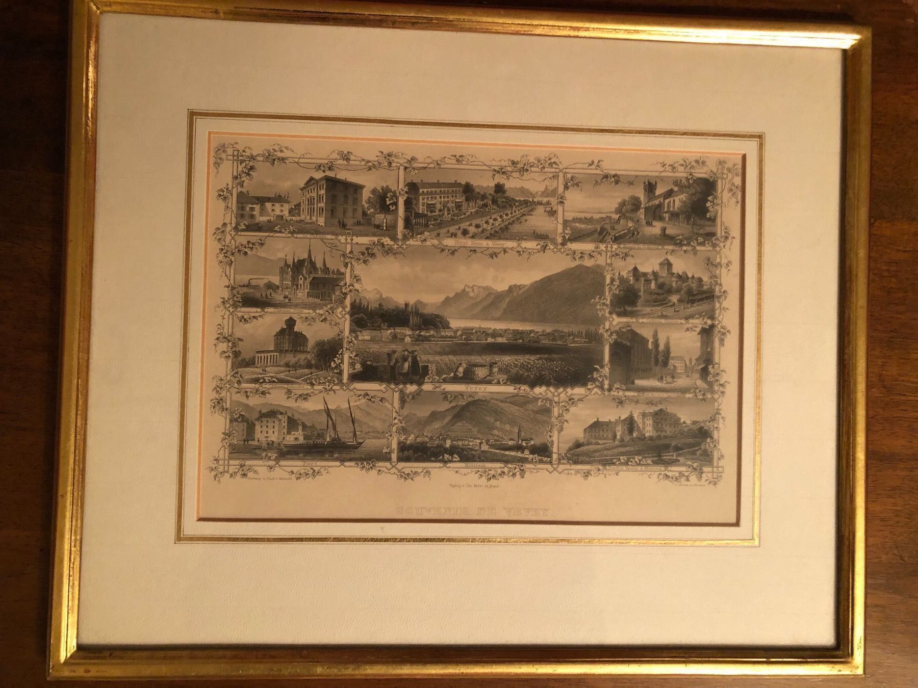 Poster & Bilder: Souvenir de Vevey.Verlag Chr.Krüsi,Basel – Gebraucht aus Wald ZH von mlnt 7