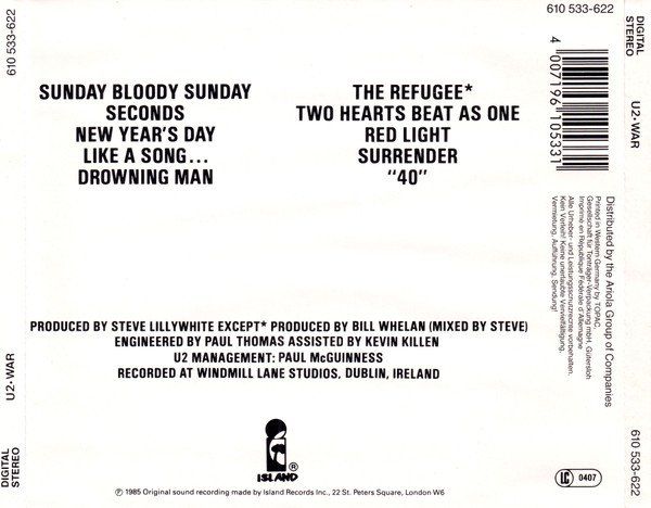 CD: CD U2 - War (1983) – Usato da Möriken AG venduto da mineralia 1