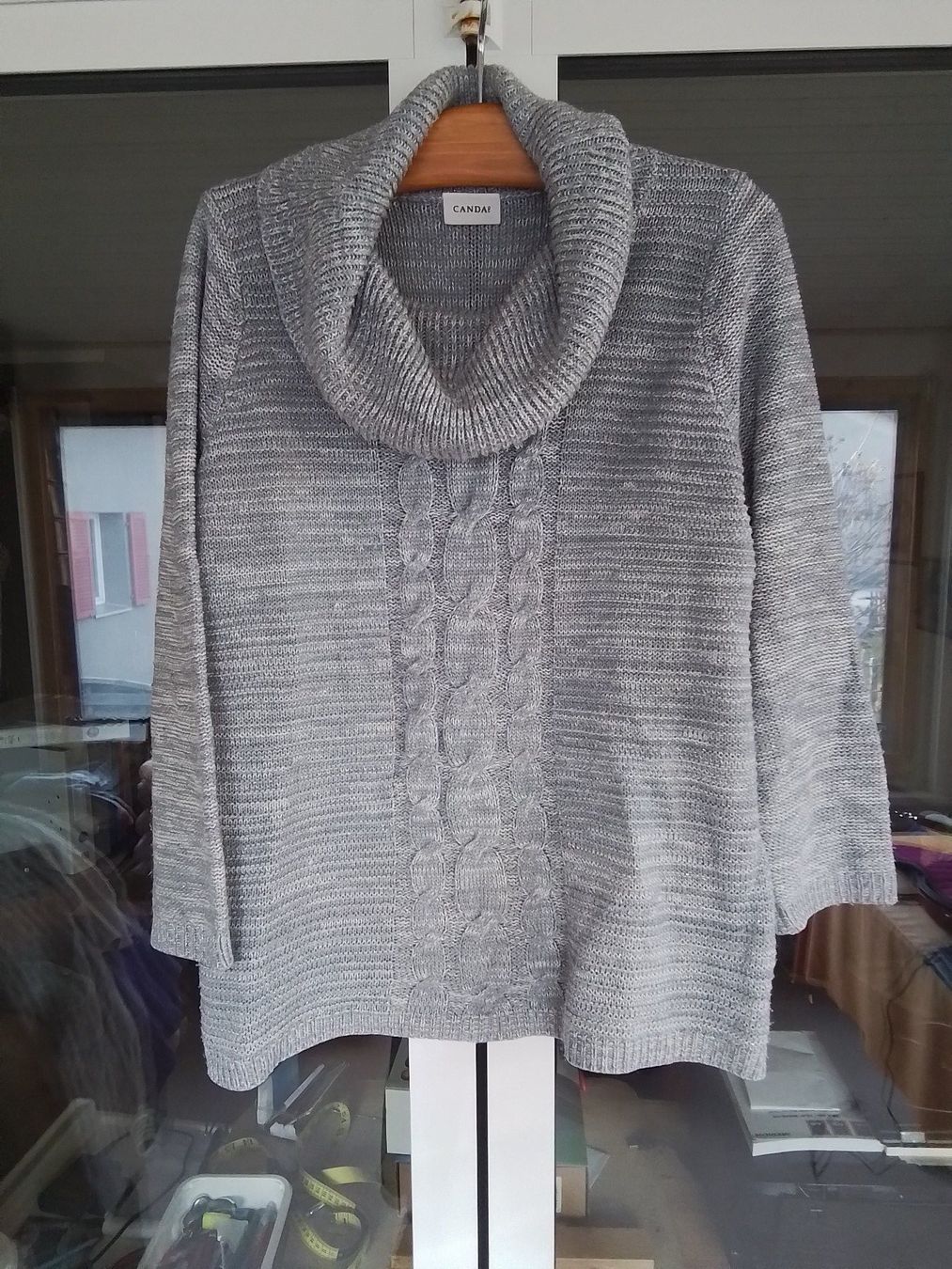 Maglioni & Felpe: Damenpullover Gr.XL, grau CANDAS Rollkragen Strickpulli – Usato da Oberurnen venduto da DVDL