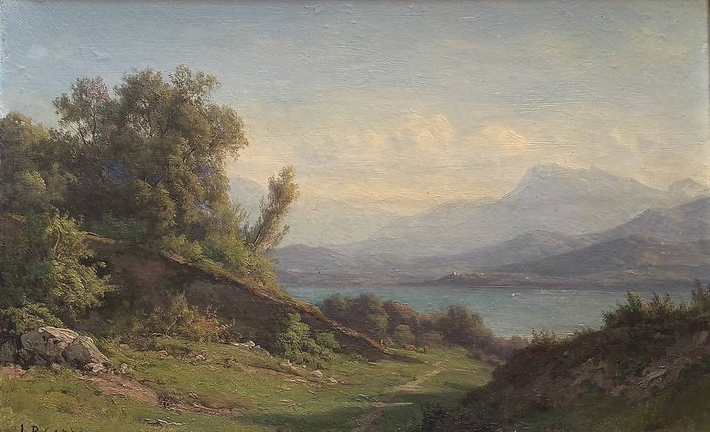 Tableaux: Ölgemälde von J.Ph. George "Am Genfersee" – D'occasion à Zürich par kar_y5sv 1
