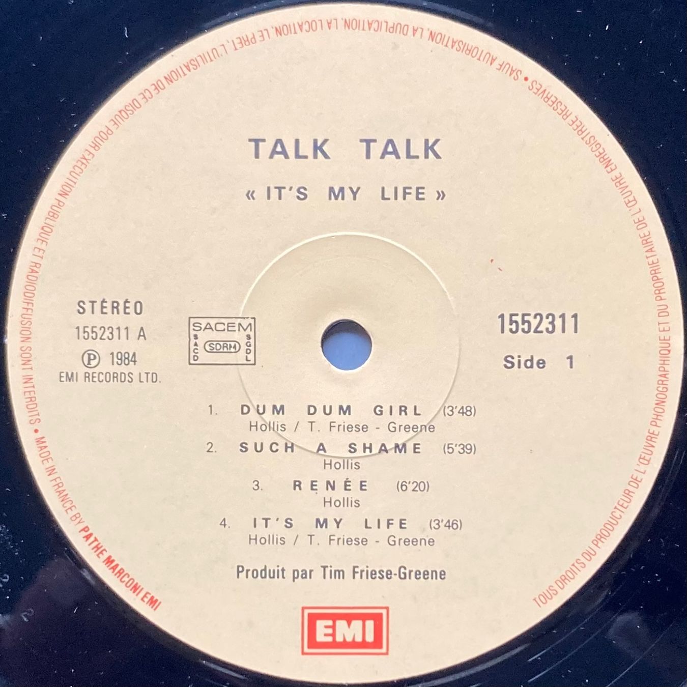 Dischi in vinile: TALK TALK - IT'S MY LIFE – Usato da Poliez-Pittet venduto da Newtown-Records 3