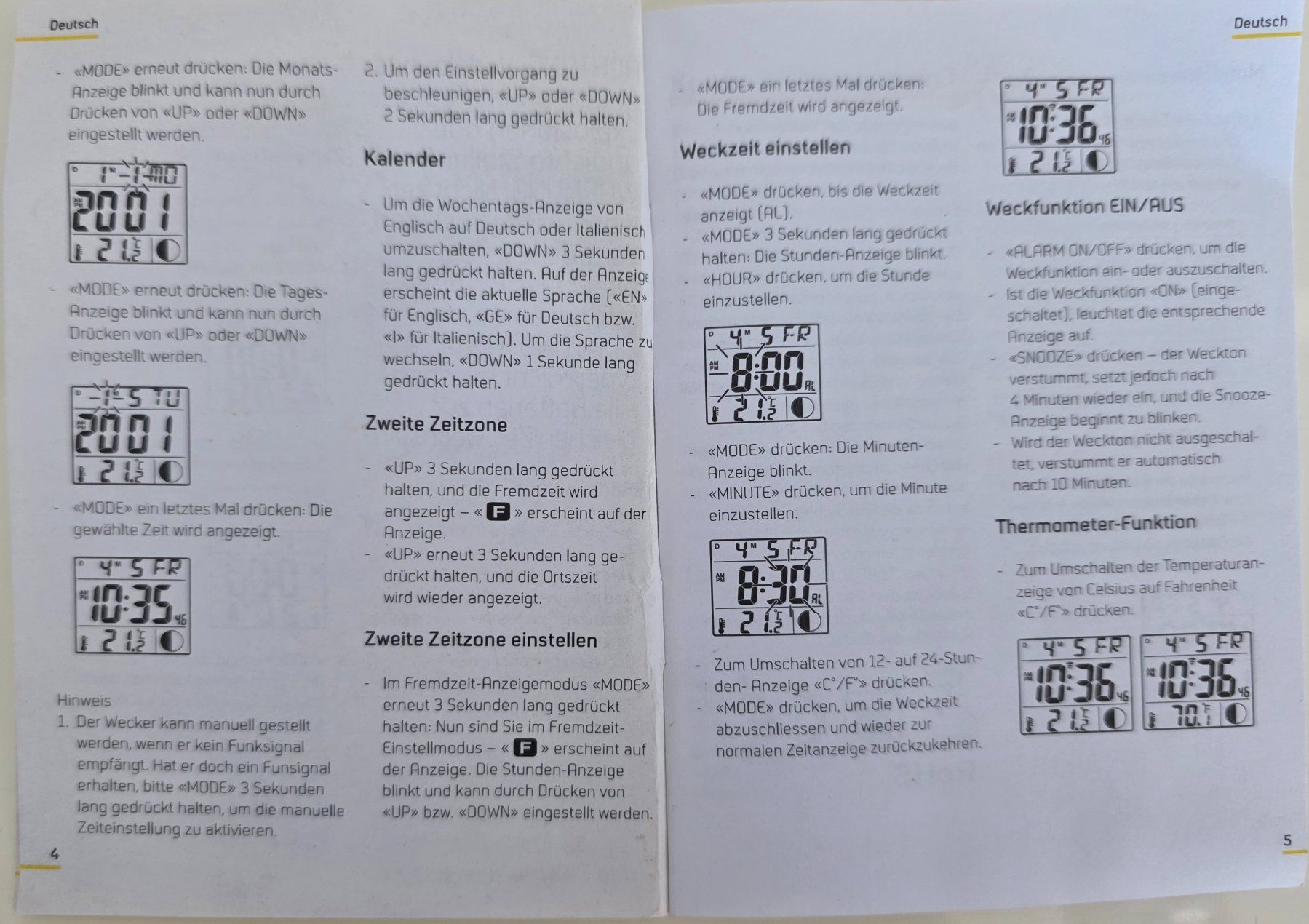 Durabase Sveglie: Wecker radiokontroll digital neu – Nuovo (secondo la descrizione) da wetzikon venduto da Bestedienste 5