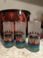 Lot de 3 verres Malibu originaux - Parfait pour l'été!