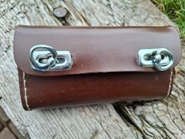 Werkzeugtasche Velo / Mofa, Leder mit 2 INCA Werkzeuge, 1980