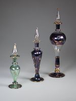 Set 3 Glasflakons Sakkara Irisierend Deko
