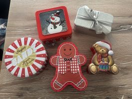 5 Blechdosen für Guetzlis, Deko etc. NEU🤩
