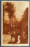 AK SYRIEN / LIBANON – arabische Dorfszene, gelaufen 1925