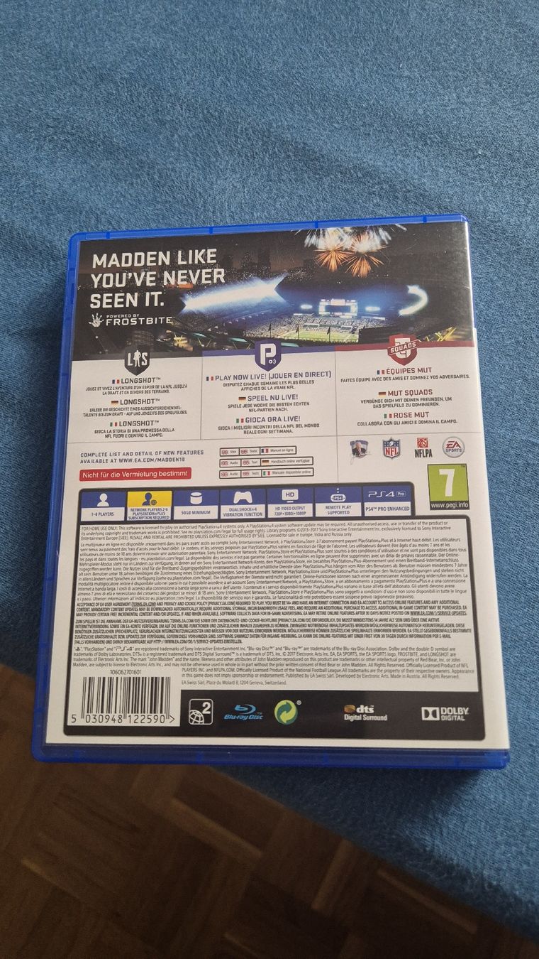 Sony Giochi: Madden NFL 18 – Usato da Corcelles-Payerne venduto da craveiro_in4k 2