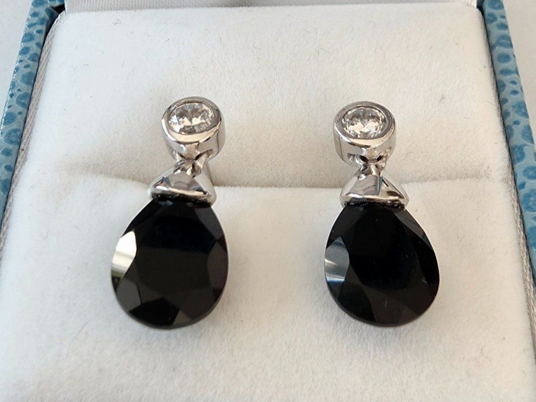 Ohrringe & -stecker: Silber 925 Ohrringe mit Onyx - NEU – Neu und originalverpackt aus Uetikon am See von Coralreef
