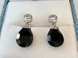 Silber 925 Ohrringe mit Onyx - NEU