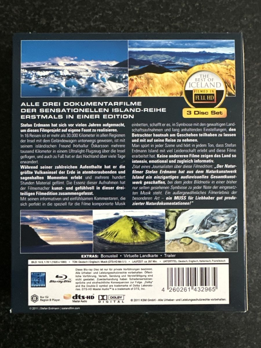 Tutti i DVDs: Island 3 Disc Set Blu-ray Doku Limited Edition – Usato da Münsingen venduto da Sim2977 1