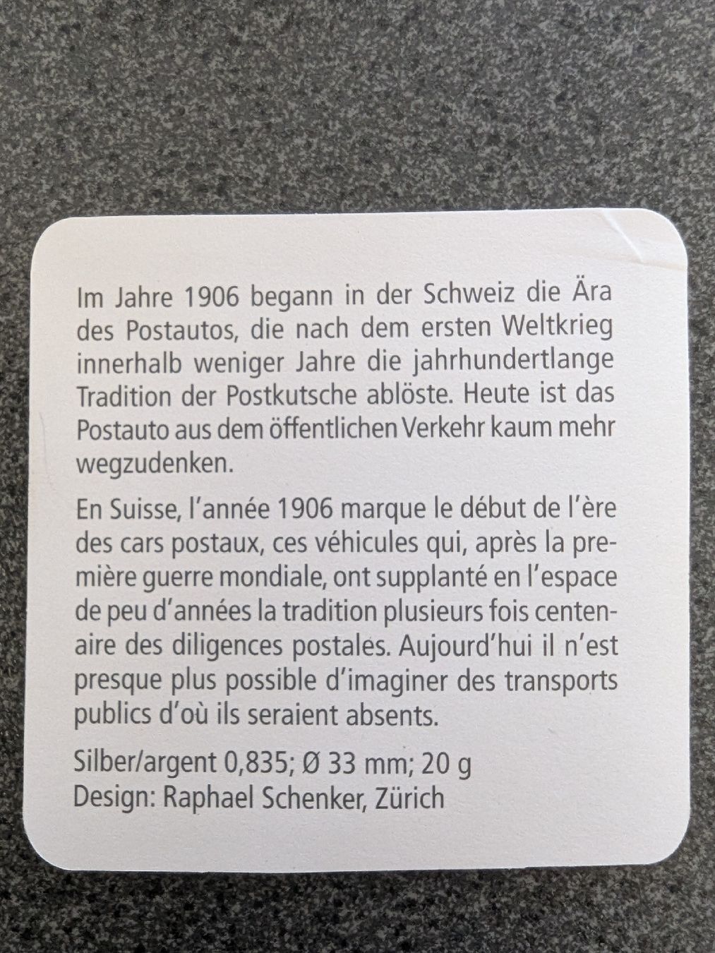 Alle Münzen: Postauto 20 Franken 2006 – Neu (gemäss Beschreibung) aus Bischofszell von Blende2 5