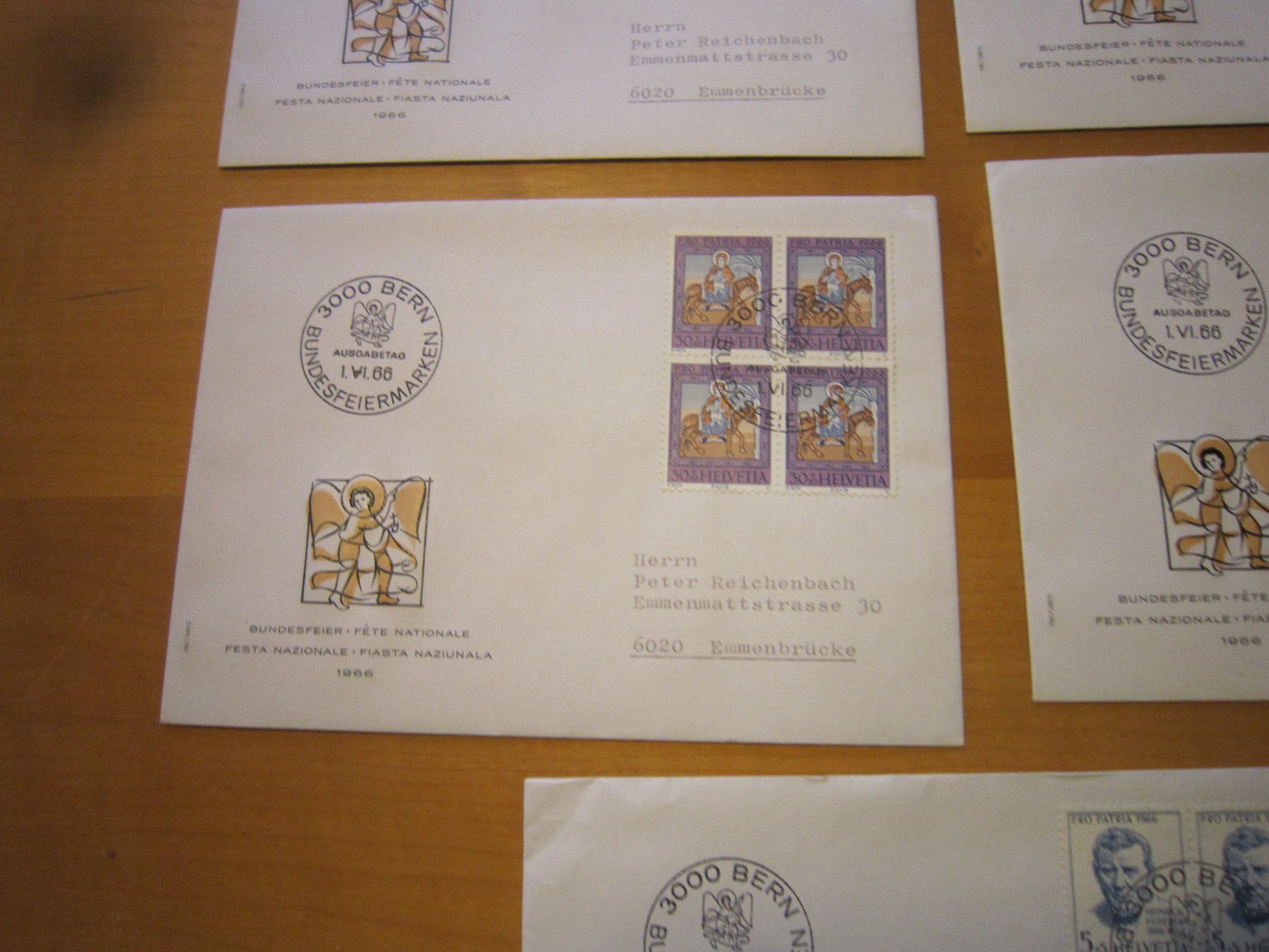 Tutti i francobolli: PP 1966 FDC Serie und 4er mit Adresse – Usato da Gordola venduto da Polentaefung 3