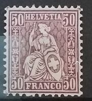 4080A) 51, Sitzende Helvetia, Abart postfrisch Kt. 35.-++