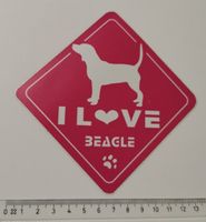 I love Beagle  (Aufkleber, PVC)
