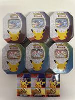 Pokémon 30 Jahre: 3x Booster Bundle 6x Tin , DE, versiegelt