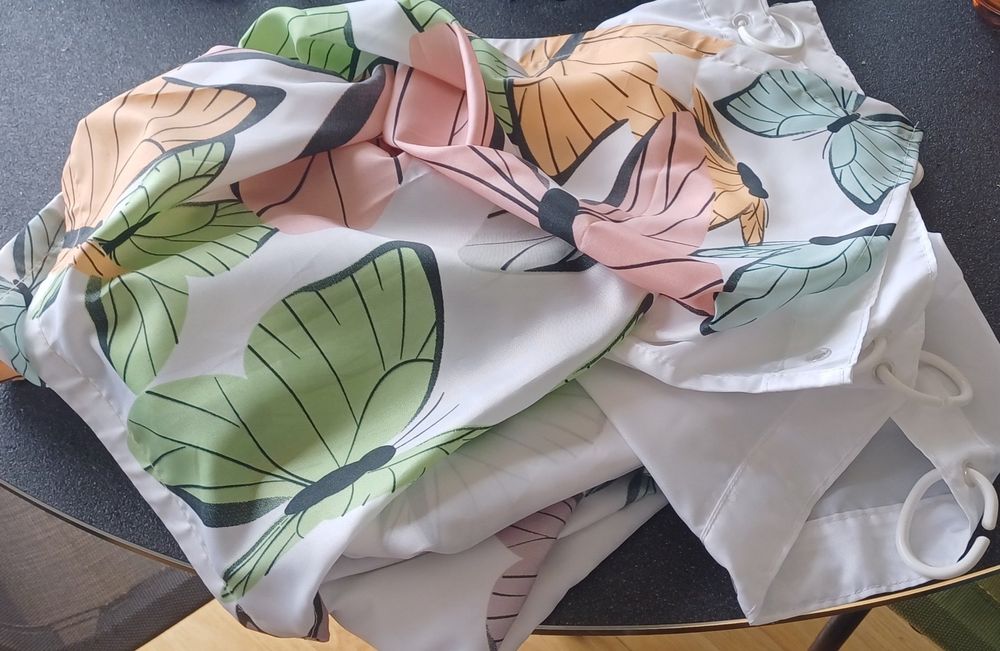 Set De 12 Anneaux Rideaux De Douche Plastique 4 X 6 Cm Chrome