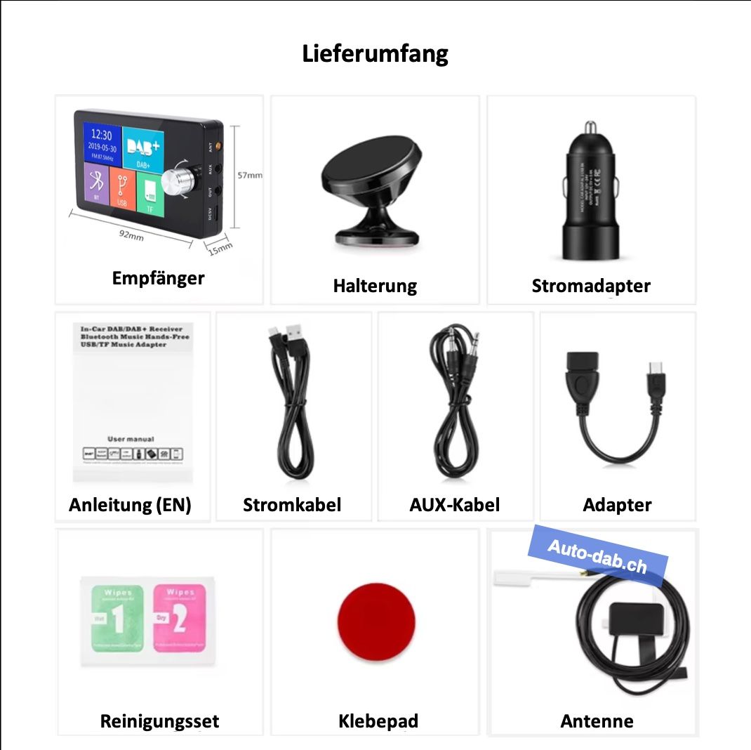 Adapter: DAB Auto Empfänger Adapter | Autoradio DAB+ Receiver – Neu und originalverpackt aus Basel von  4