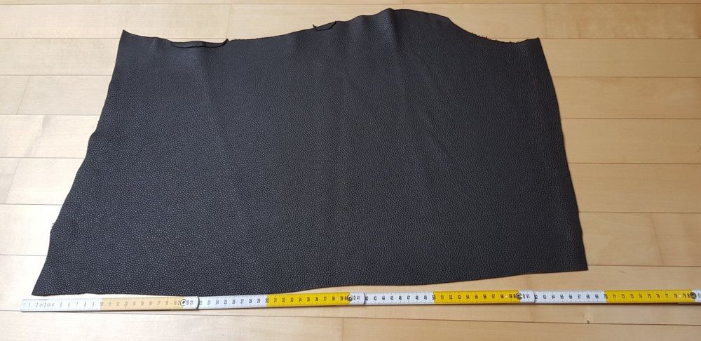 Echtes Rindsleder 0,7mm Schwarz - Ultradünn & Genarbt Für Lederkleidung