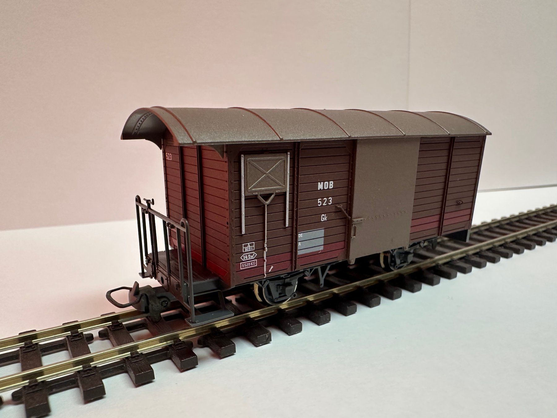 Bemo Modelleisenbahnen: Bemo - MOB Gk 523 - Gedeckter Güterwagen – Neu und originalverpackt aus Domat/Ems von mmx4001