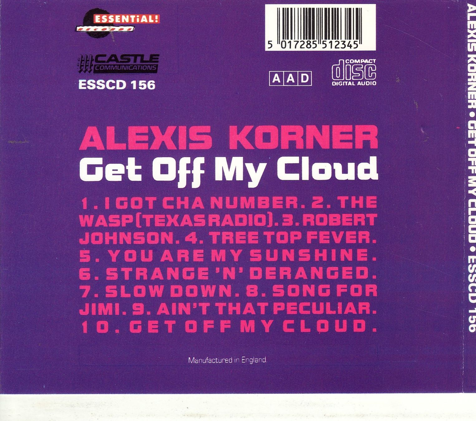 CDs: Alexis Korner – Get Off My Cloud – Neu (gemäss Beschreibung) aus Boussens von catfood01 1
