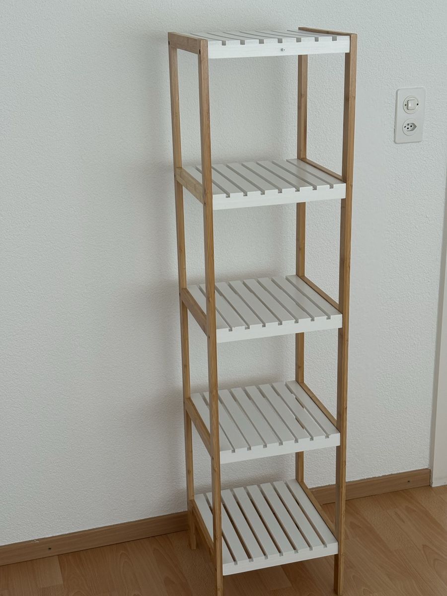 Scaffali: Badezimmerregal Bambus weiss – Usato da Lichtensteig venduto da szi_p7pf 1